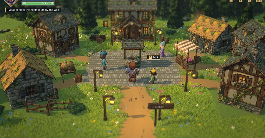 Role-playing game village square